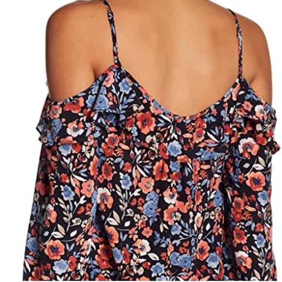 JOIE Birtha Cold-Shoulder Floral Print Silk
Blouse - Size Medium - Picture 2 of 5